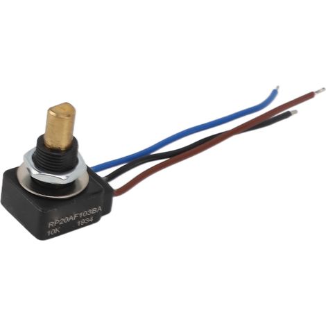 Potentiomètre rotatif 10K Ohm linéaire avec câble, résistance ajustable 3 broches ABS cuivre IP65 (1/5)