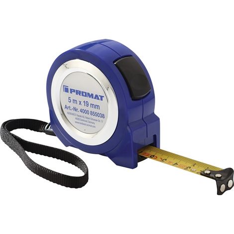 PROMAT Taschenrollbandmaß Länge 5 m Breite 19 mm mm/cm EG II ABS Selbstarretie (1/5)