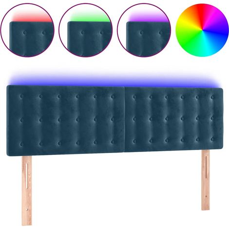 Maison Exclusive - Cabecero con LED de terciopelo marrón oscuro 1 (1/5)