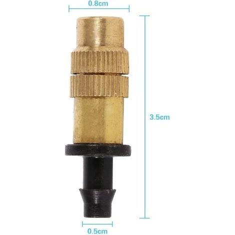 5-teiliges Set verstellbarer Messing-Sprühdüsen, Nebelsprüher für die Gartenbewässerung (1/2)
