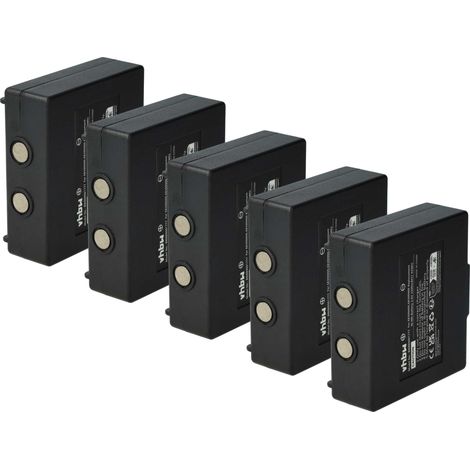 vhbw 5x Akku kompatibel mit Abitron Mini-Ex2-IIB/IIC Industrie-Funkfernsteuerung Fernbedienung (2200 mAh, 3,6 V, NiMH) - Schwarz