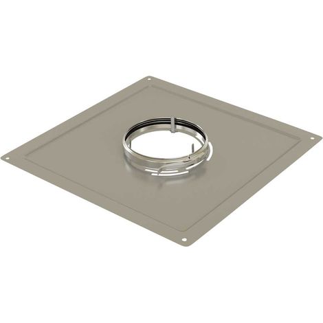 Plaque de finition carrée - Pour tubage flexible Blanc - 150 mm