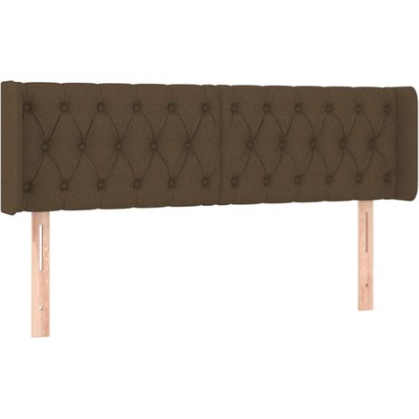 Maison Exclusive - Cabecero de tela gris oscuro 147x16x78/88 cm (1/5)