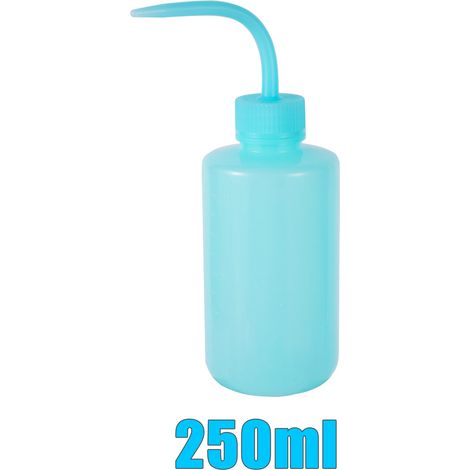 Bouteille souple en plastique (bleu clair 250 ml) pour arroser les plantes en pot, les sauces et les huiles essentielles. Diffuseur. Nettoyage facile. (1/5)