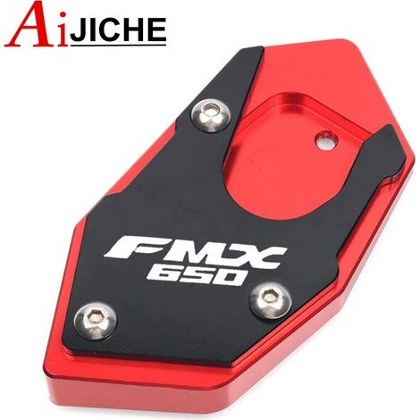 (FMx 650 Rouge) Plaque d'extension de béquille latérale CNC, compatible avec HONDA XLV 600 650 700 TRANSALP DOMINATOR NX650 FMX650 maxpower (1/4)