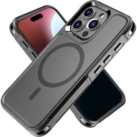 Funda para iPhone 16 Pro, MagForce MagSafe, negra (1/5)