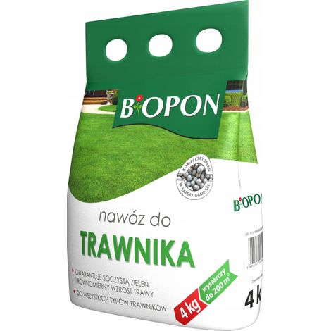 Fertilizante granulado BOPON para césped, Biopon 4 kg 1 unidad. (1/2)