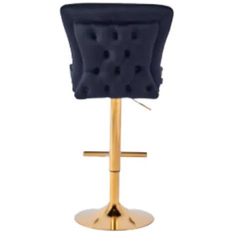 Lot de 2 tabourets de bar GABRIELLE gold velours beige
