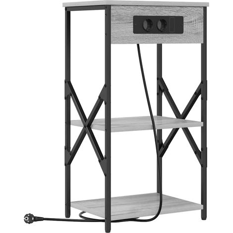 Maison Exclusive - Nachttisch Graues Sonoma 41 x 31 x 76 cm Holzw