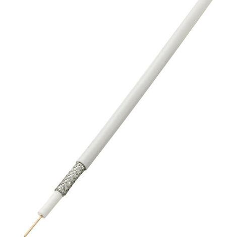 TRU COMPONENTS 1567172 Câble coaxial Ø extérieur: 6.80 mm RG6 /U 75 Ω 85 dB blanc 100 m (1/2)