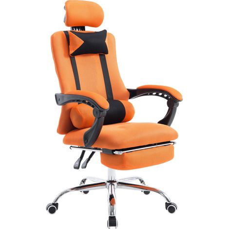 Fauteuil de bureau Fellow avec Repose-pieds intégré Orange (1/5)