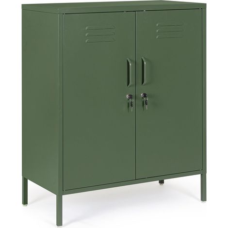 Cassettiera "Cambridge" per interno, con 2 Ante -Verde Salvia (1/4)