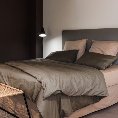 Parure de lit coton lavé PALACE Taie 65x65 cm 240x220 cm (1/5)