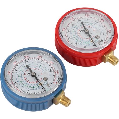 Manomètre de pression pour gaz frigorigène climatisation, manomètre haute/basse pression, outil de recharge et dépannage AC. (1/5)