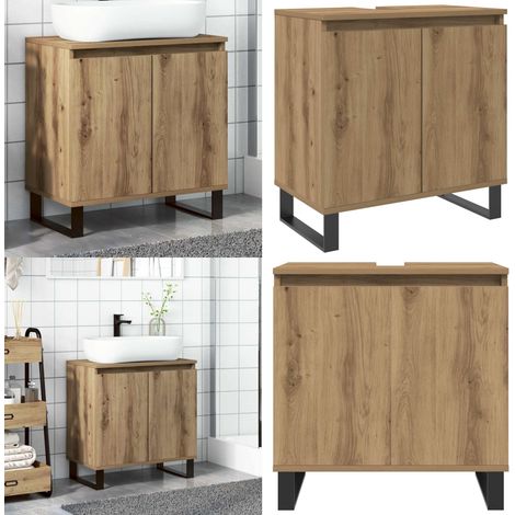 vidaXL Badschrank Artisan-Eiche 58x33x60 cm Holzwerkstoff (1/5)
