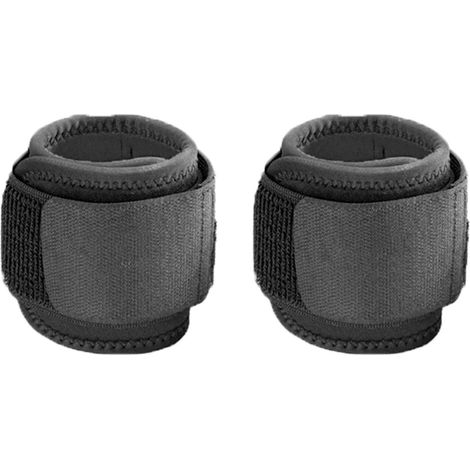 2Pcs Bandes Poignets Sport Noir Nylon Velcro Haute Élasticité Adulte Bracelet Poignet Basket Football Course (1/5)