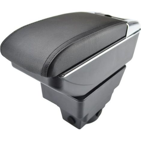Accoudoir De Console Centrale En Cuir Noir avec double couches Spécifique pour Opel Astra J 2009-2019(avec des coutures noires) (1/4)