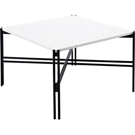 Table Basse Design Terrazzo "Razzia" 75cm Blanc (1/5)