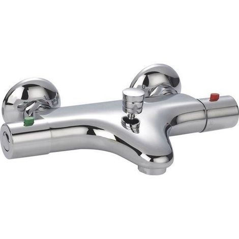 Mitigeur Thermostatique Bain Douche pour baignoire Design Laiton Chrome (1/4)