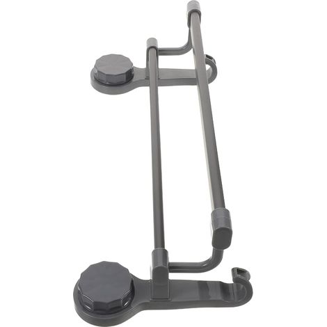 Porte-serviettes double pour salle de bain avec barre en ABS, support à ventouse puissant et (1/5)
