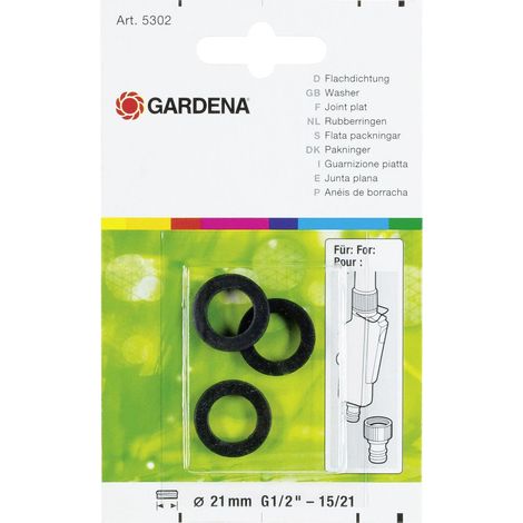 Gardena Flachdichtung 3 Stück Bewässerungssysteme (1/2)