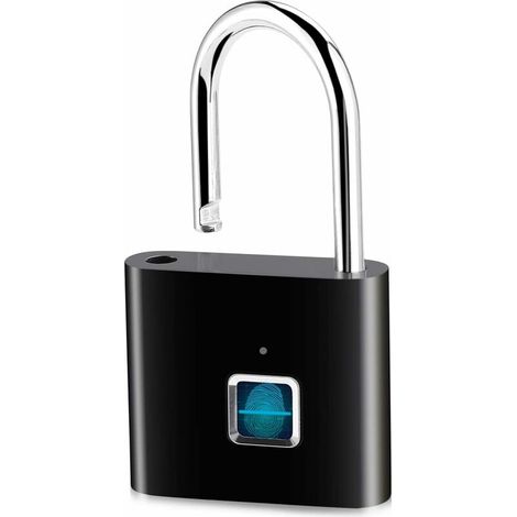 IP65 fingerprint padlock waterproof padlock electronic smart keyless security padlock for lockers backpacks suitcase doors etc. (1/5)