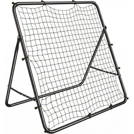 Rebondisseur football pliant 120x73x112cm, angle réglable 5 niveaux, tube acier, noir (1/5)