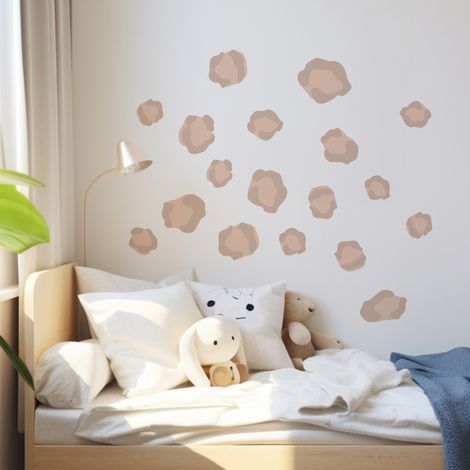 Sticker décoratif, taches de léopards, pastel, animal, motif animalier, 68 cm X 24 cm (1/5)