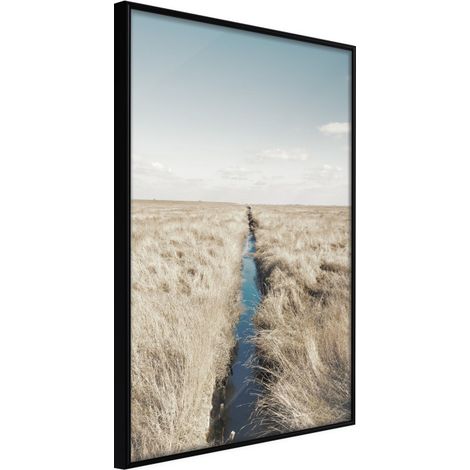 Affiche Murale Encadrée "Drainage Ditch" 40 x 60 cm Noir