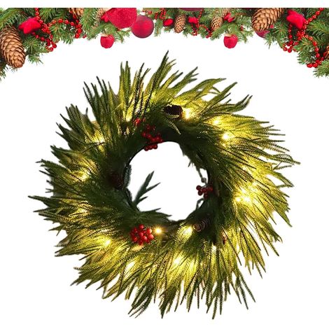Guirlande de Noël pour Cheminée 1.8 m Décoration de Fête Guirlande Lumineuse pour Sapin de Noël,pour Hiver Cheminée Manteau Table Porte Fenêtre Cuisine Intérieur Extérieur Mariage Fête (1/5)