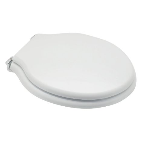 Abattant WC pour vase Globo Paestum 39-44 x 36 cm abattant WC blanc avec charnie'res universelles en fonte de bois