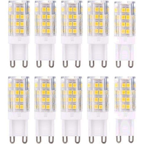 Ampoules LED G9, 5 W (équivalent halogène 40 W), 100-240 V, 430 lm, blanc chaud 3000 K, culot G9, non dimmables, pour l'éclairage domestique, lot de 12 (1/5)