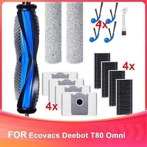 16pcs pour T80 Omni Aspirateur Robot Accessoires Lot – Polyester Fiber pièce détachée (1/5)
