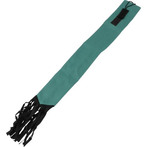 Sac de protection pour queue de cheval en non tissé, protège-queue avec franges, design à boucles et crochets, vert (1/5)