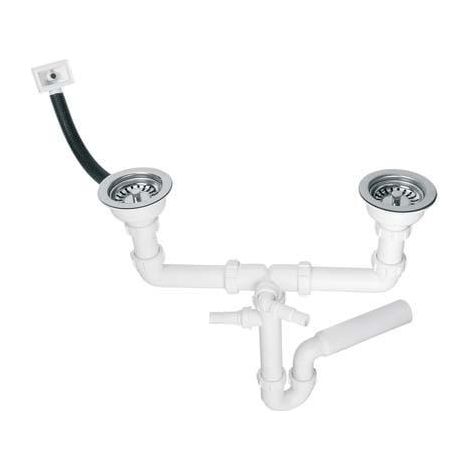 Mcalpine Doppel-Siphon mit Anschlüssen für Waschmaschine