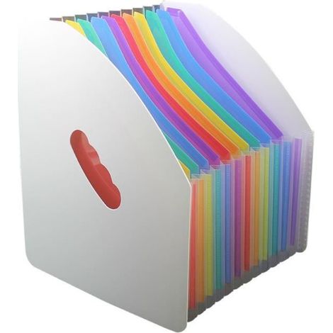 Expanding File Folder, Trieur À Soufflets Classeur Rangement Papier Chemise Trieur Plastique 13 Compartiments A4 Documents (1/4)
