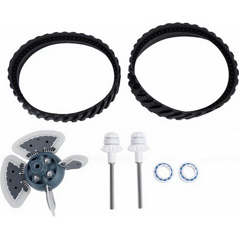 Pneus pour nettoyeur de piscine compatibles avec les moteurs Zodiac MX6 et MX8 (R0526100, R0524900, R0527000). Roulements inclus. (1/5)