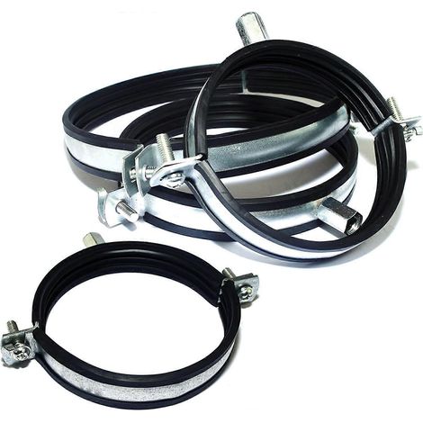 Colliers de serrage avec joint en caoutchouc cruciforme - Filetage M8/10, lot de 5, 125 mm (1/5)