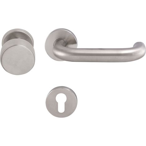 SOLIDO FH-Wechselgarnitur TALIN - auf Rosette PZ, 35 - 45,EI - 30,Edelstahl matt