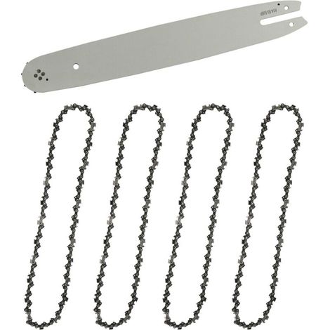 Set di barra guida e catena per motosega, barra guida da 35 cm, catene a denti quadrati da 3/8" (1,3 mm).