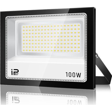 100W 10000LM Super Bright IP67 Waterproof 6000K Cool White LED Floodlight for Yard,Garden,Garage (1/5)