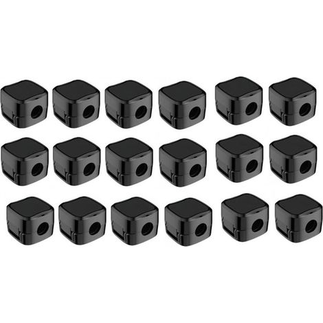 Clips de câbles magnétiques, gestion des câbles sous le bureau, supports de câbles autocollants pour bureau à domicile, noirs, 18 pièces. (1/5)