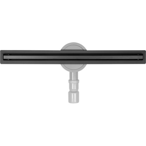 Caniveau de douche, siphon de sol 60 cm Slim Noir