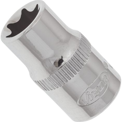 VIGOR T Steckschlüsseleinsatz, V2722N, 1/4 Zoll (6,3 mm) Vierkant, E Profil, SW E10 (1/2)
