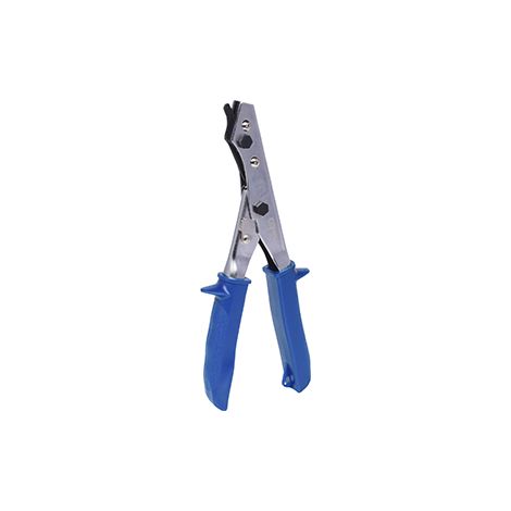 Alicate de mano para cortar chapas de acero o aluminio de hasta 1,2 mm de grosor. Eyecta virutas automáticamente.