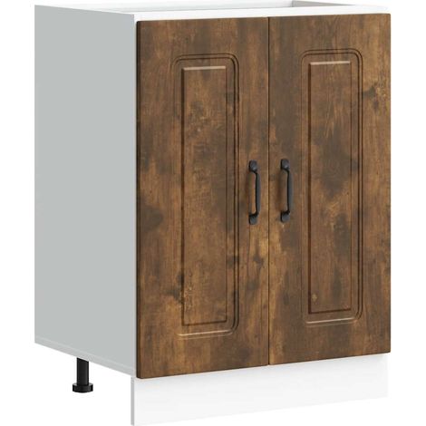 Maison Exclusive - Mueble bajo para fregadero Kalmar roble ahumad