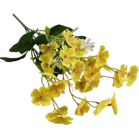 Fleurs d'orchidée artificielles en soie pour mariage, décoration d'intérieur et accessoires de photographie, arrangement floral réaliste avec tiges robustes, fleurs artificielles élégantes (1/5)