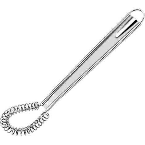 pezzi Frusta da cucina a spirale Cucchiaio magico Stoppino in acciaio inossidabile Frusta manuale Schiumatore cremoso Mini agitatore in acciaio inossidabile (argento) (1/3)