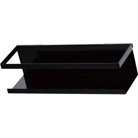 Support magnétique, étagère magnétique, aimant puissant, fer, stable, design minimaliste, fixation pour réfrigérateur, cuisine, type B, noir (1/5)
