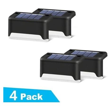 Solarbetriebene Stehlampe für den Außenbereich, 4 wasserdichte LEDs mit warmweißem Licht zur Bodenbeleuchtung. (1/5)